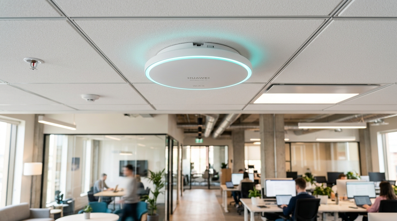 Instalação de Roteador de Teto Huawei Wi-Fi 6 Corporativo
